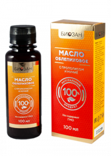 Облепиховое масло с прополисом и мумие